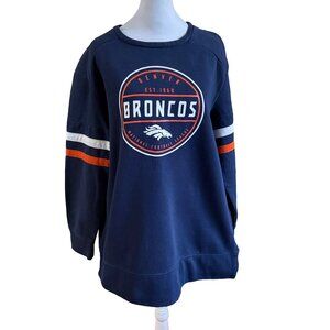 NFL Team Apparel Women's XL Denver Broncos Dark Blue Sweatshirt